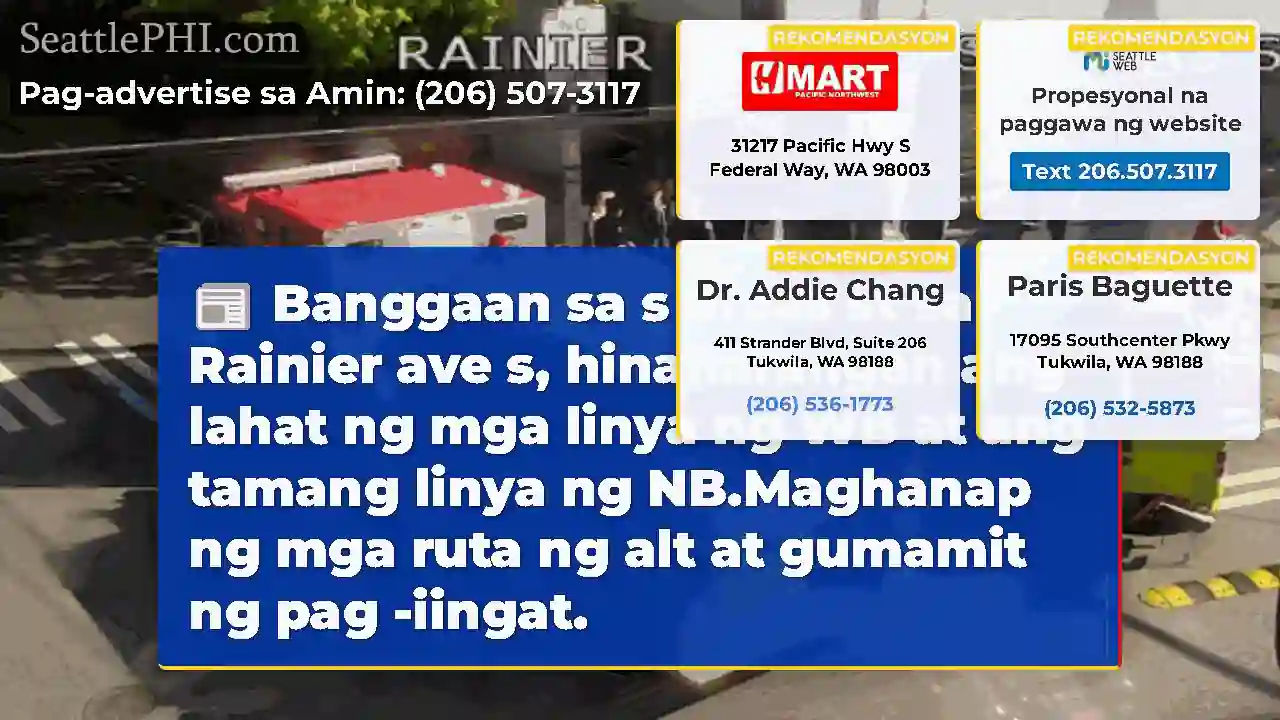 Banggaan sa s orcas st sa Rainier ave s,