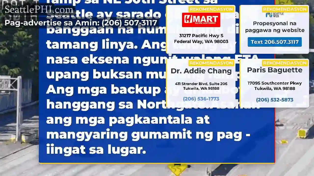 Nilinaw: Ang timog na I-5 ramp sa NE 50th Street