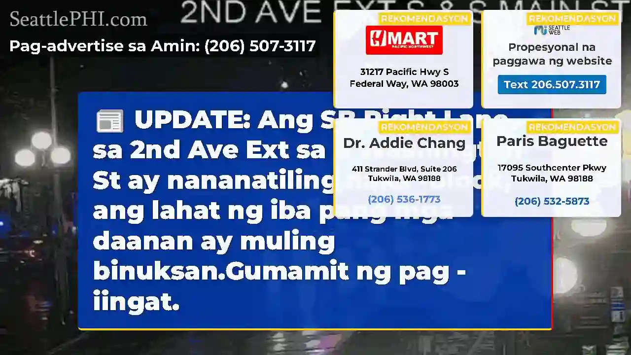 UPDATE: Ang SB Right Lane sa 2nd Ave Ext sa S