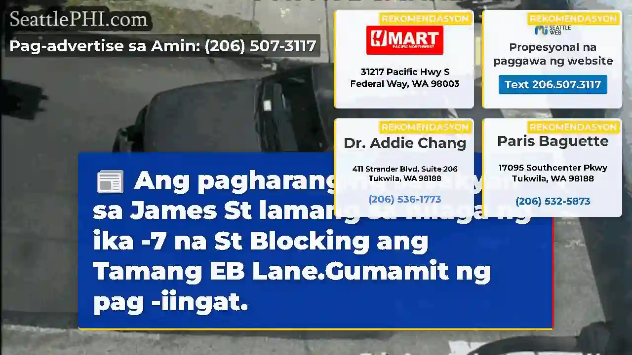 Ang pagharang ng sasakyan sa James St lamang sa