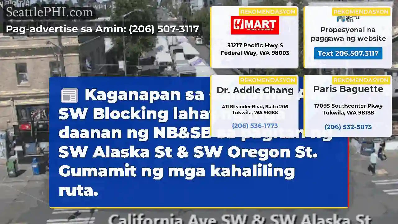 Kaganapan sa California Ave SW Blocking lahat ng