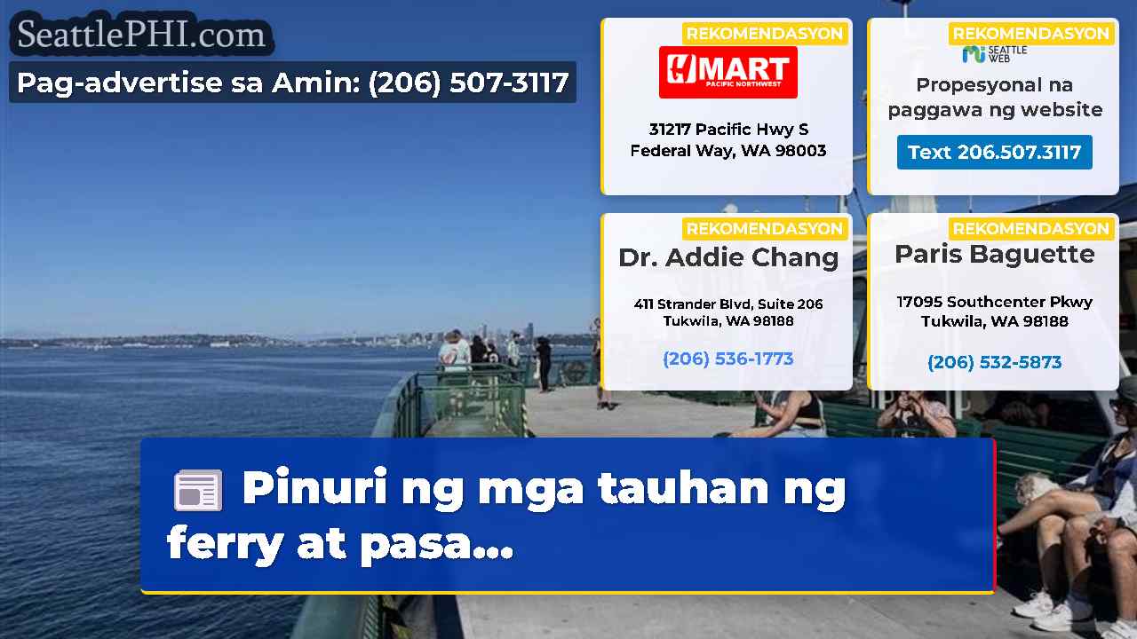 Pinuri ng mga tauhan ng ferry at pasa…