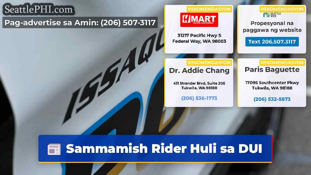 Sammamish Rider Huli sa DUI