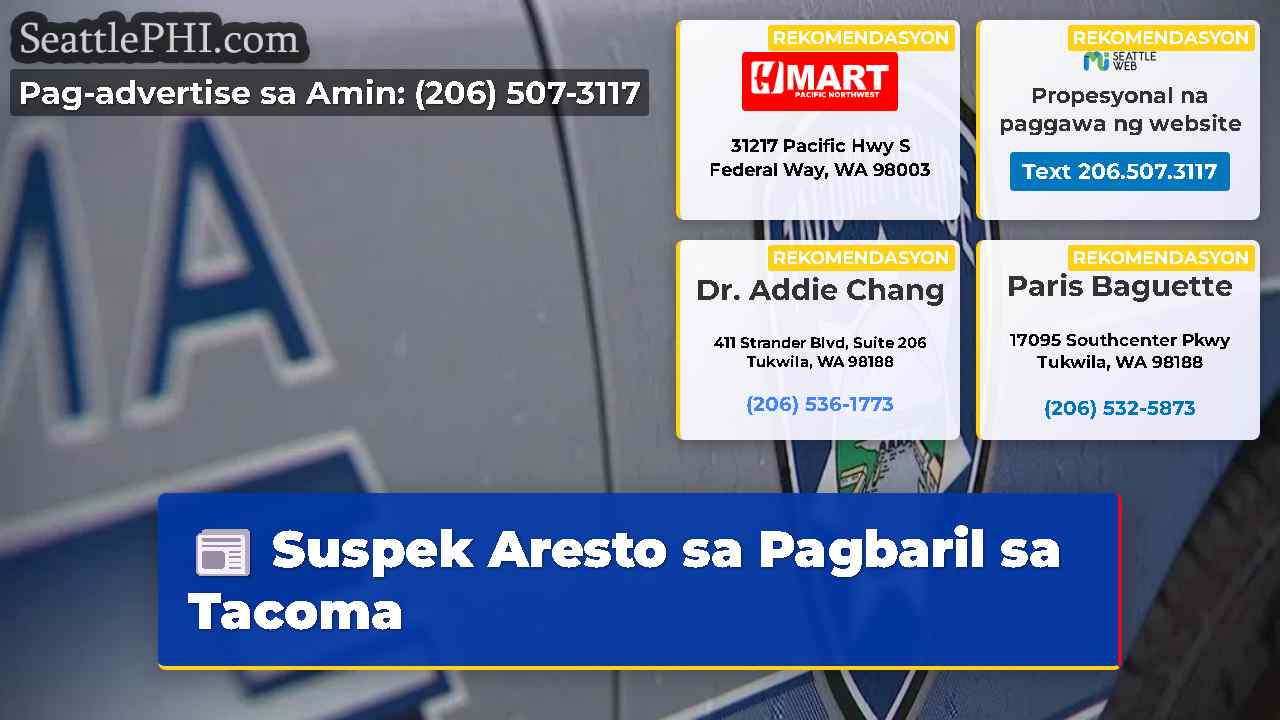 Suspek Aresto sa Pagbaril sa Tacoma