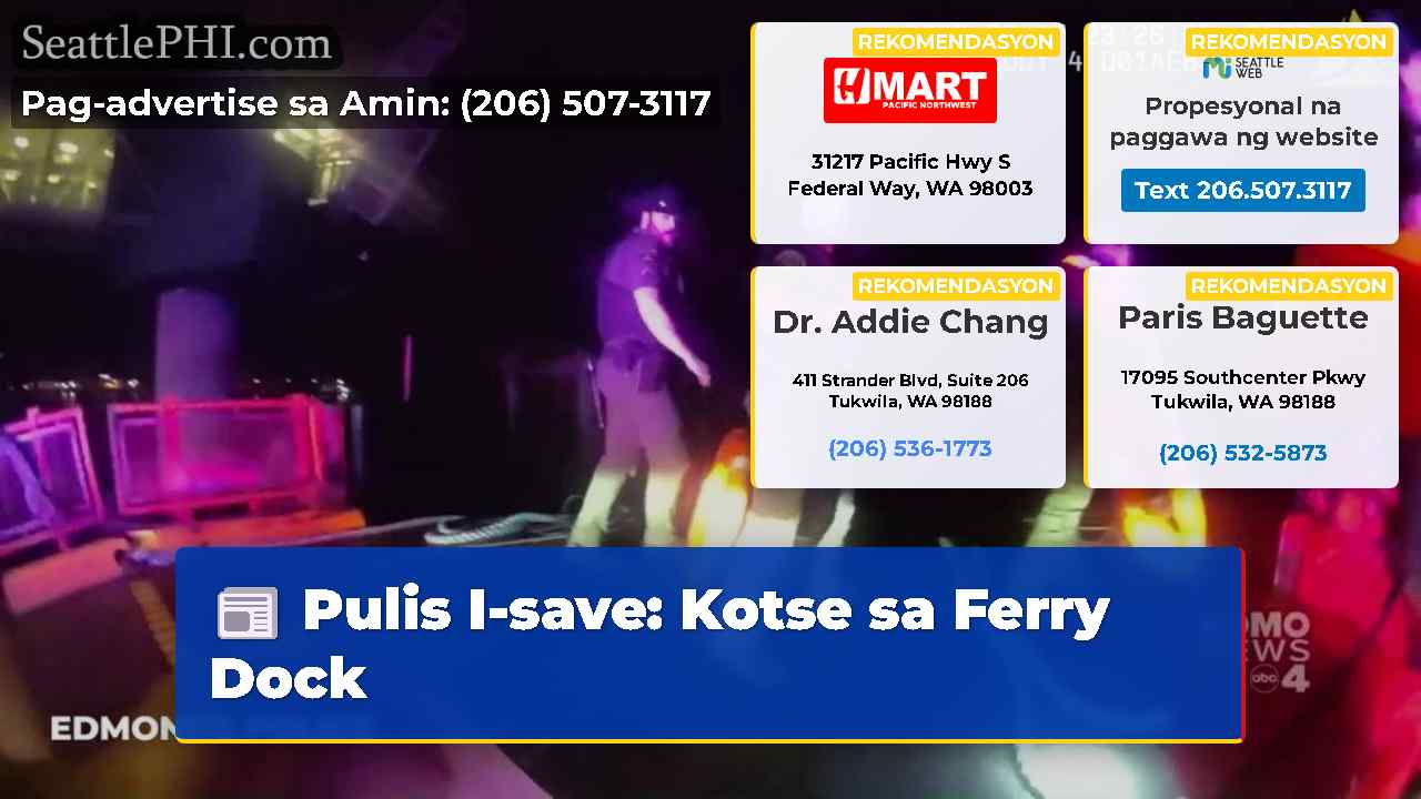 Pulis I-save Kotse sa Ferry Dock
