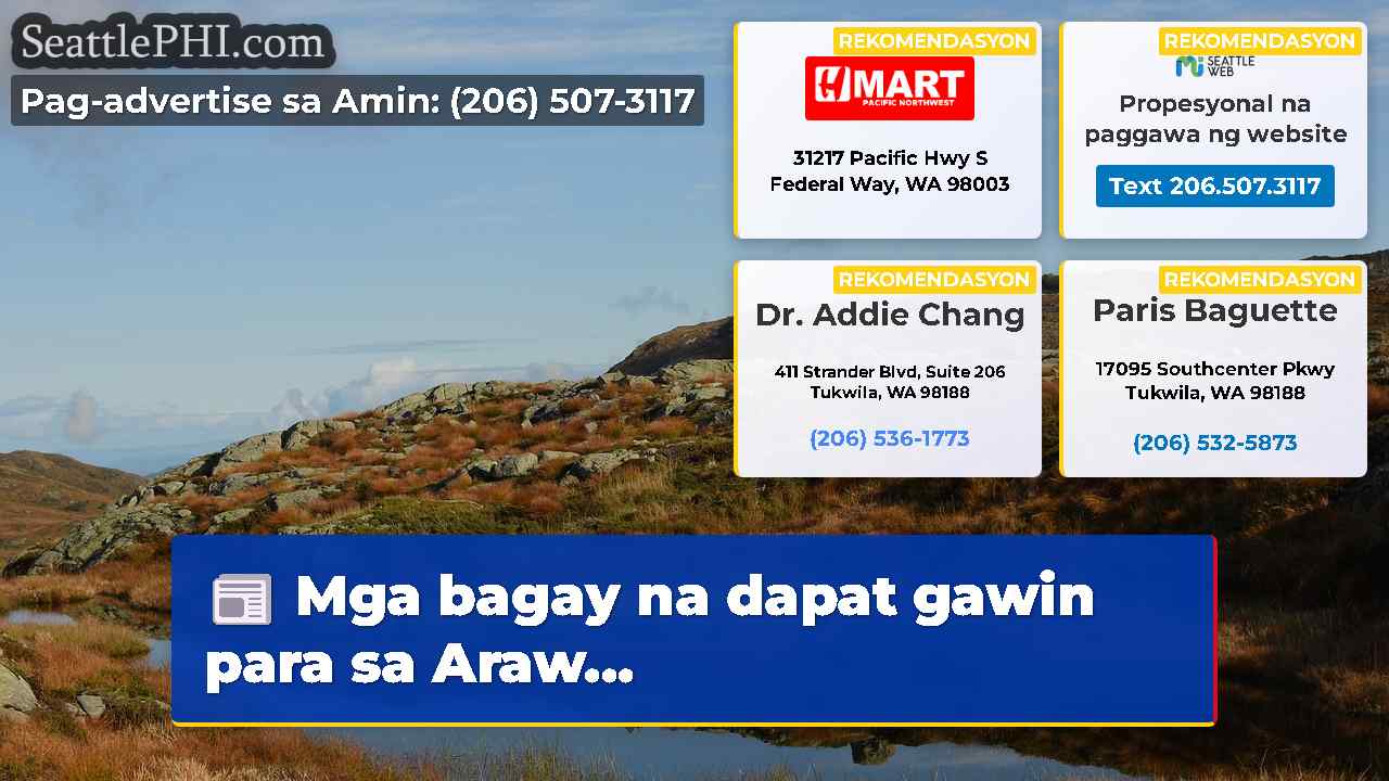 Mga bagay na dapat gawin para sa Araw…