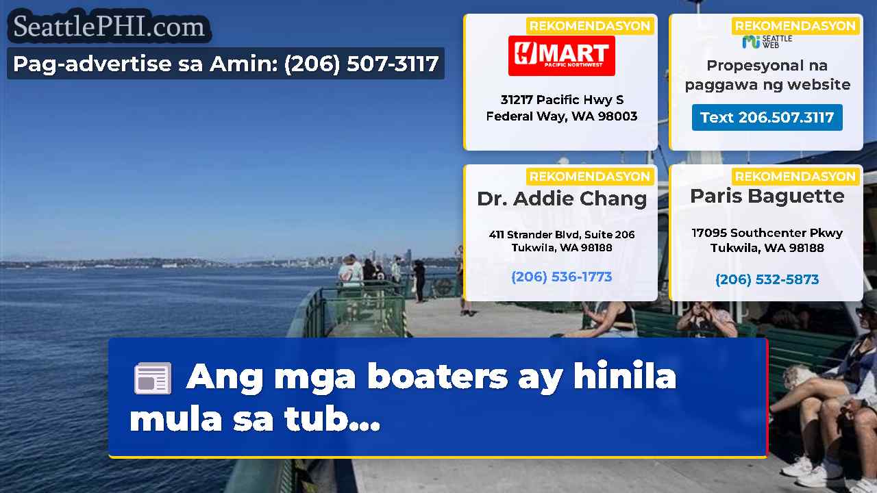 Ang mga boaters ay hinila mula sa tub…