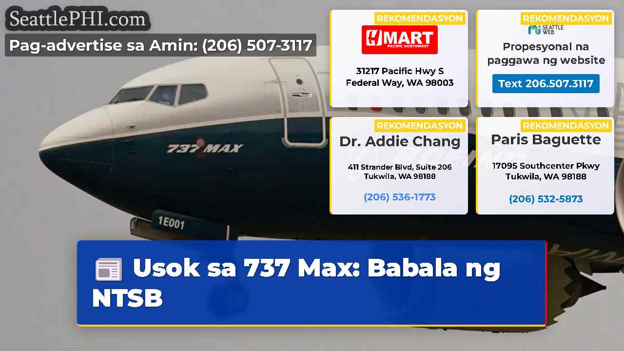 Usok sa 737 Max Babala ng NTSB