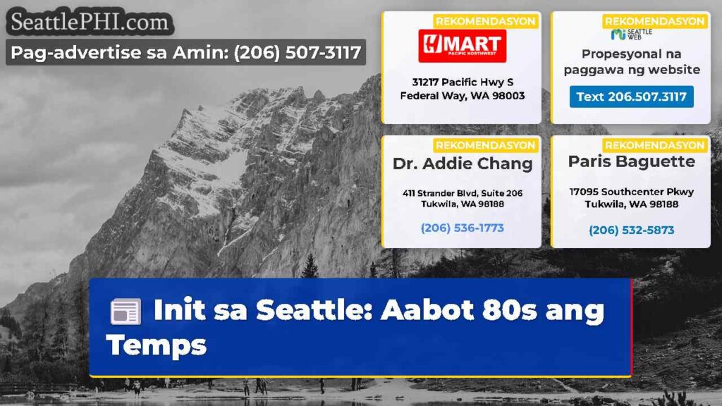Init sa Seattle: Aabot 80s ang Temps