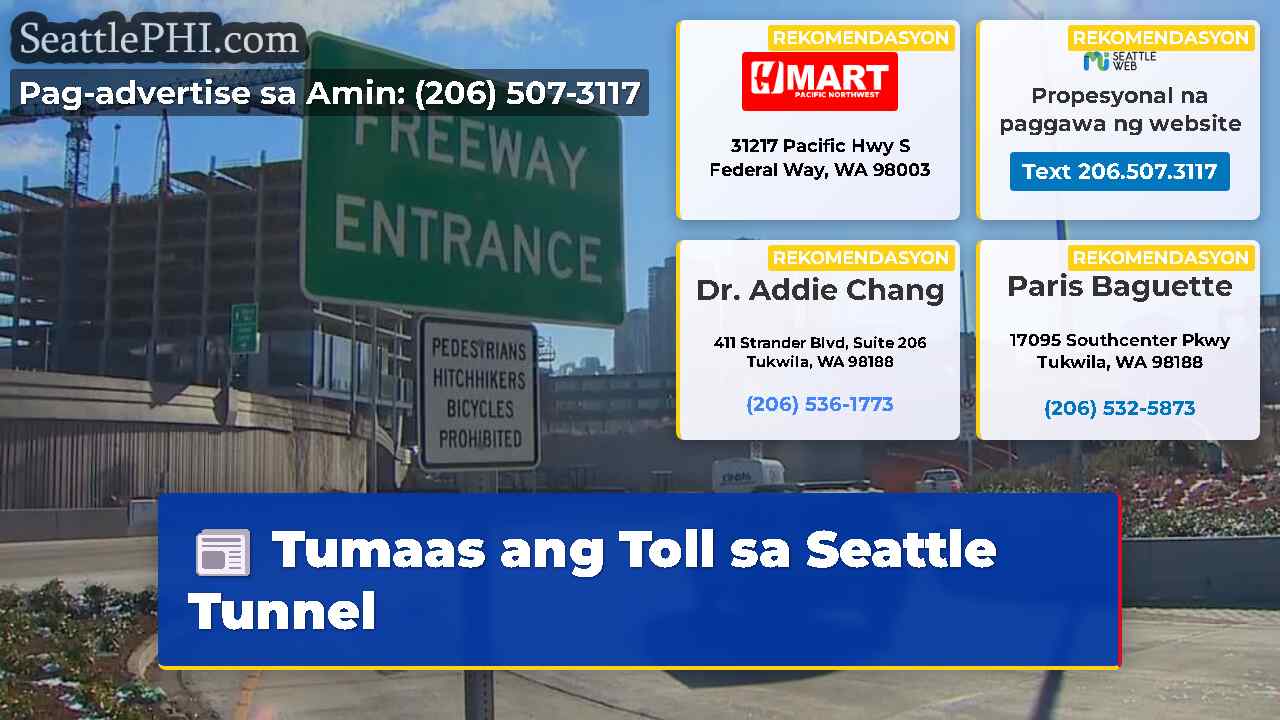 Tumaas ang Toll sa Seattle Tunnel