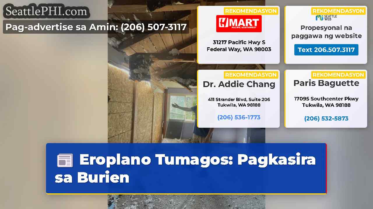 Eroplano Tumagos: Pagkasira sa Burien