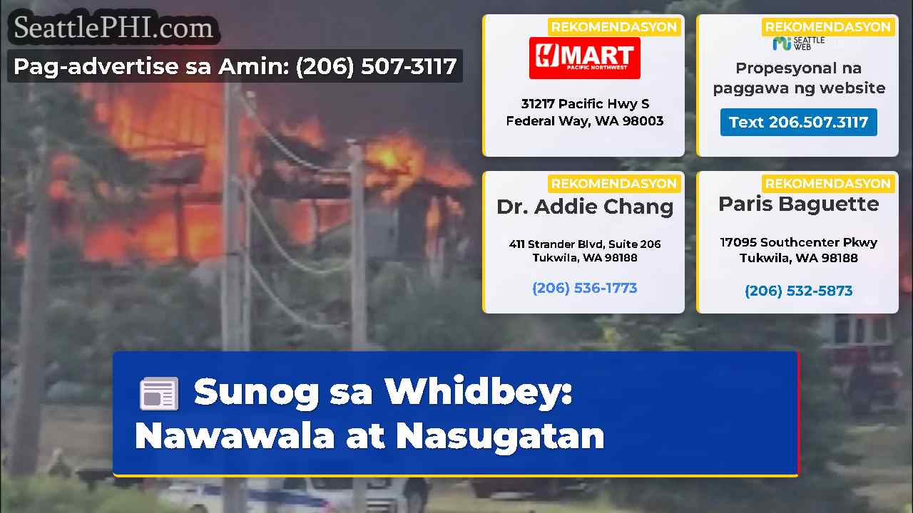 Sunog sa Whidbey Nawawala at Nasugatan