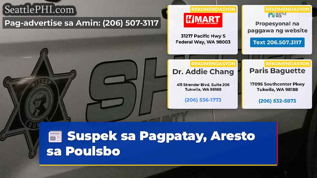 Suspek sa Pagpatay, Aresto sa Poulsbo