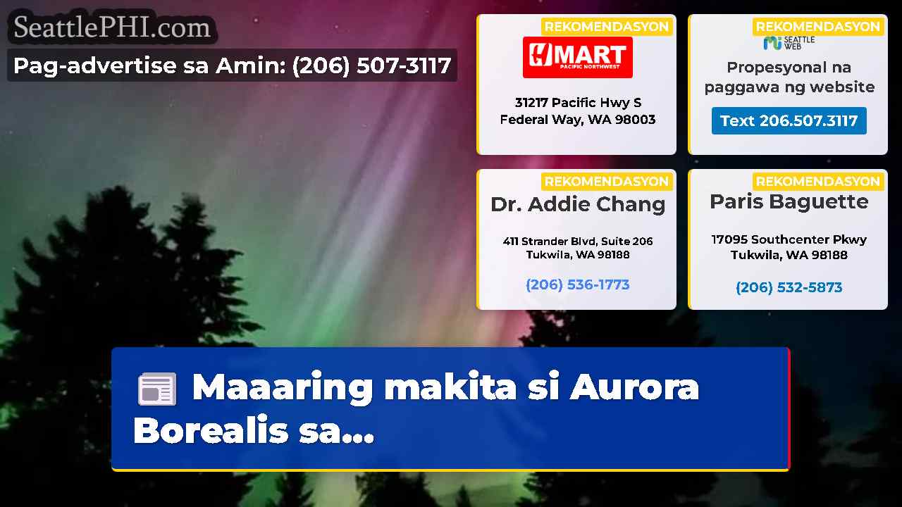 Maaaring makita si Aurora Borealis sa…