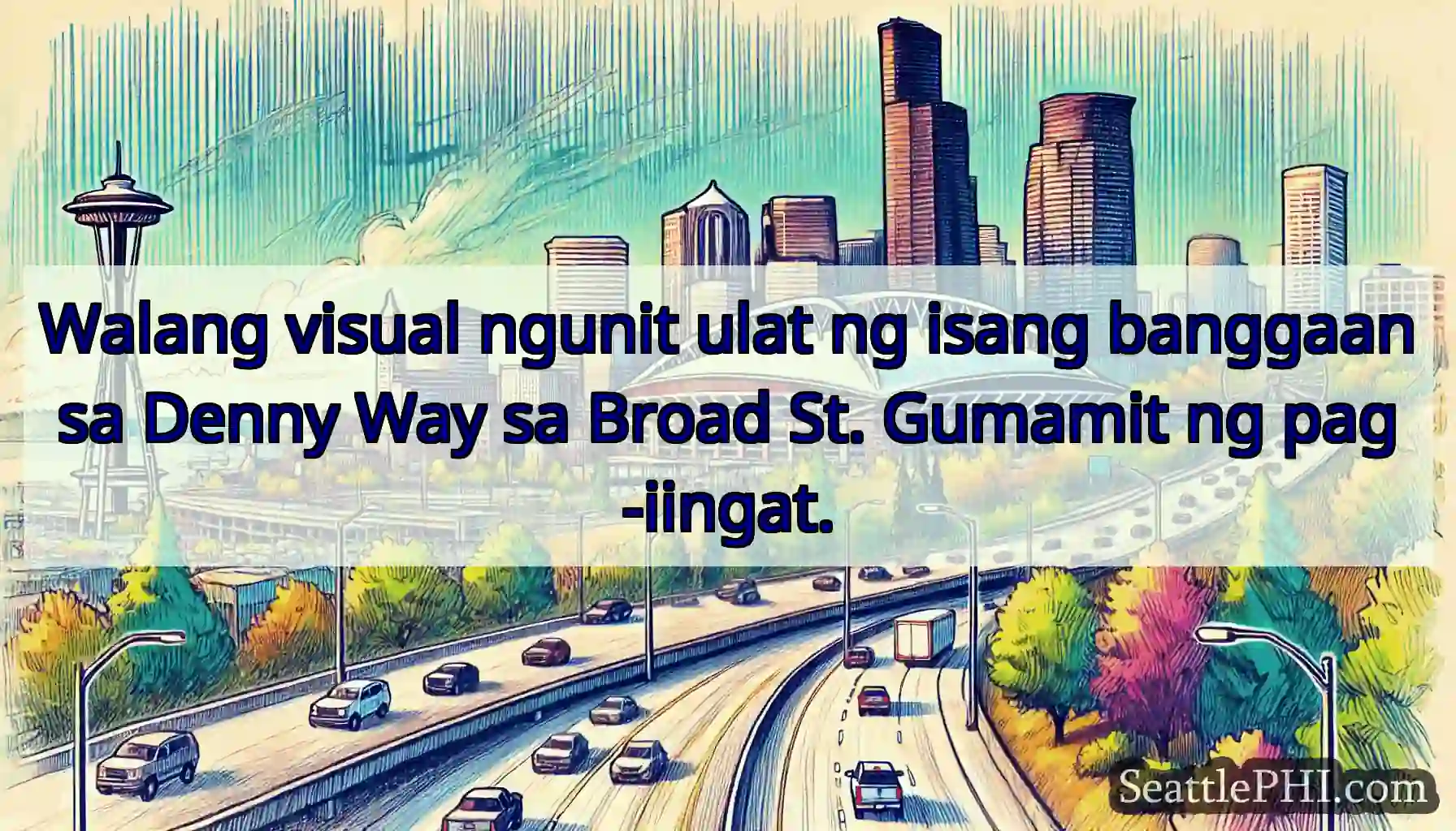 Walang visual ngunit ulat ng isang banggaan sa