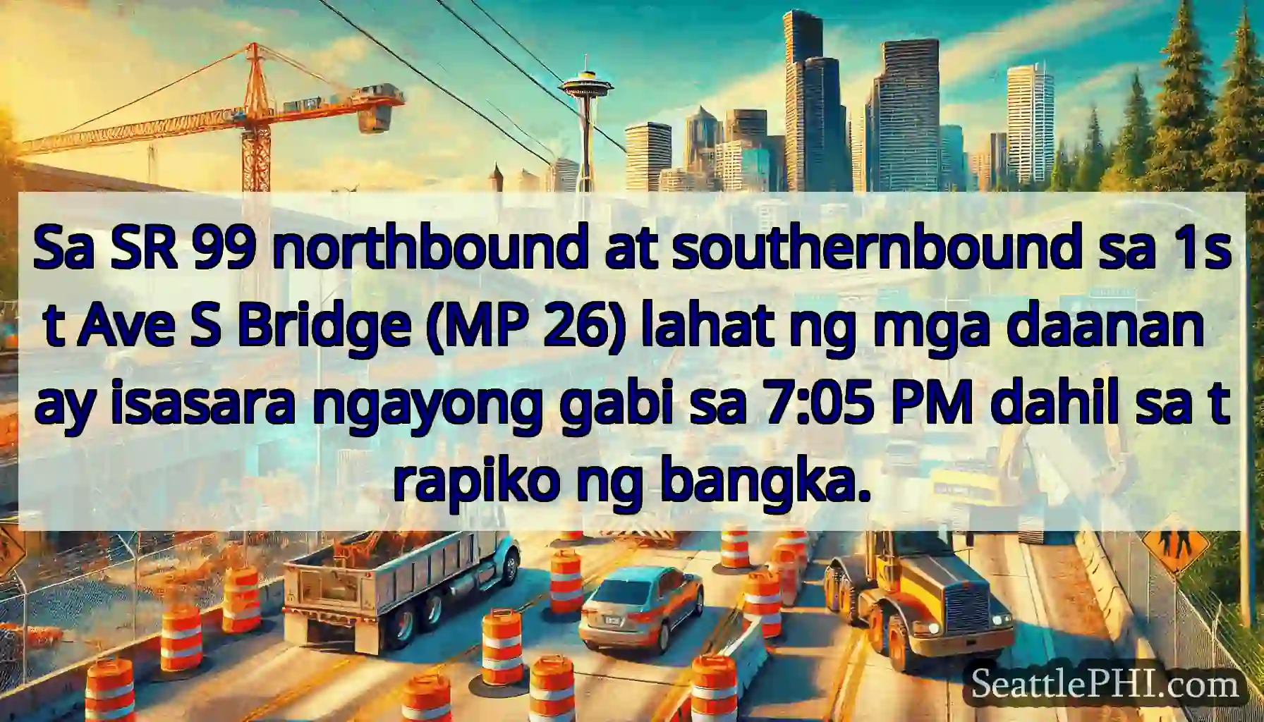 Sa SR 99 northbound at southernbound sa 1st Ave S
