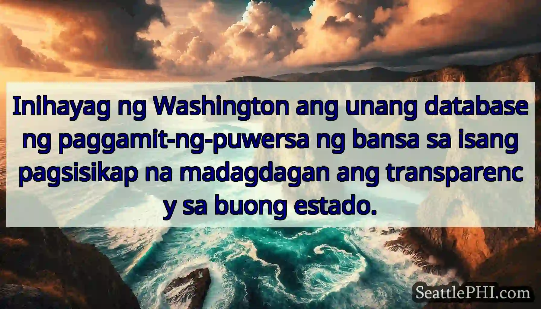 Inihayag ng Washington ang unang database ng