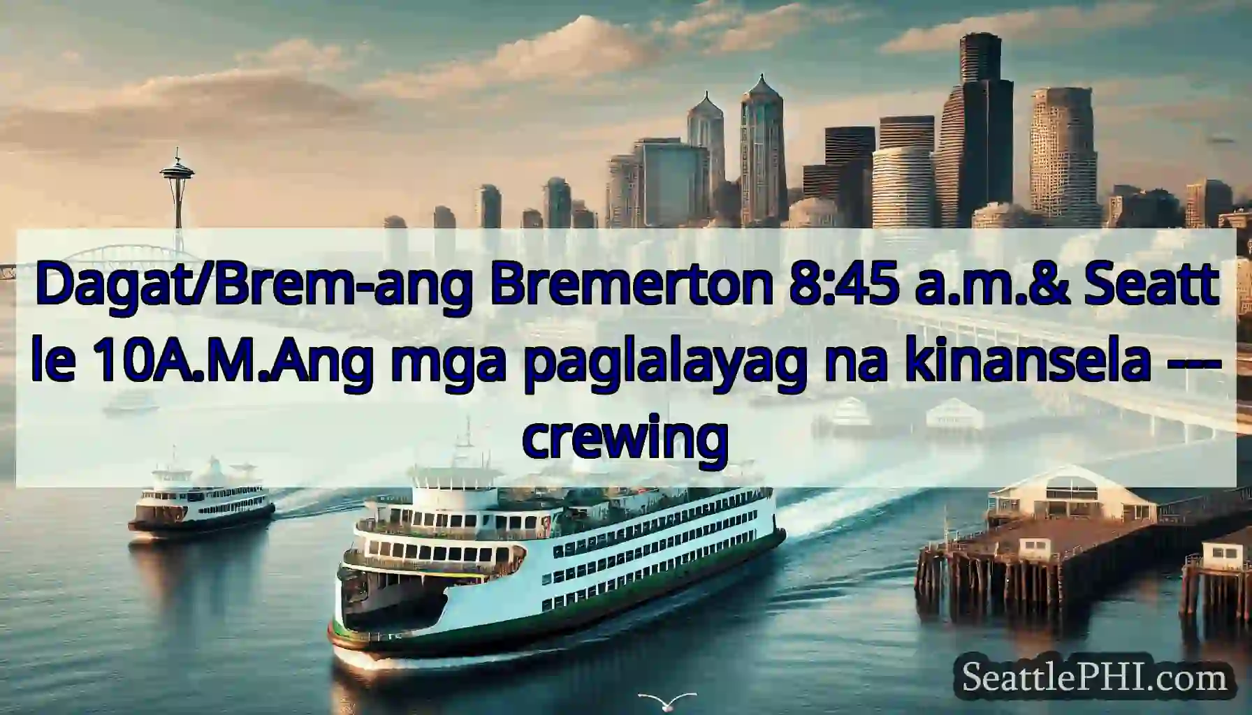 Dagat/Brem-ang Bremerton 8:45 a.m.& Seattle