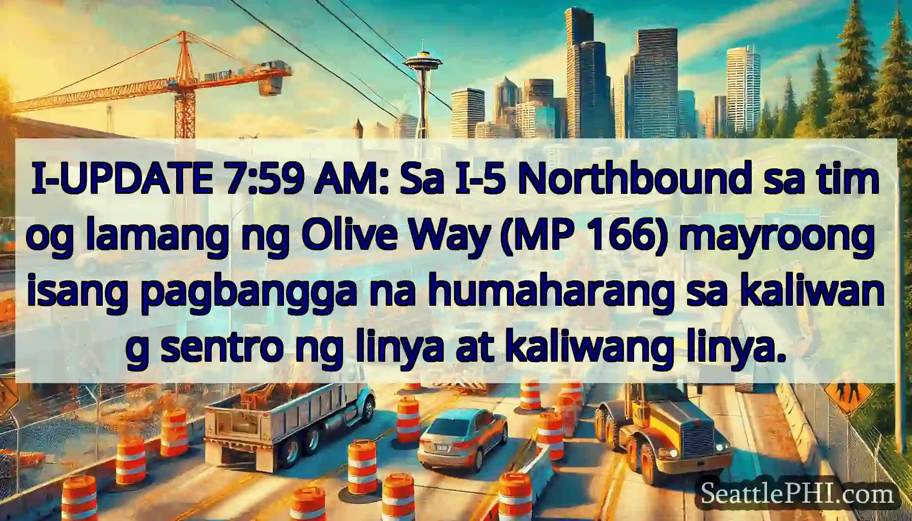 I-UPDATE 7:59 AM: Sa I-5 Northbound sa timog