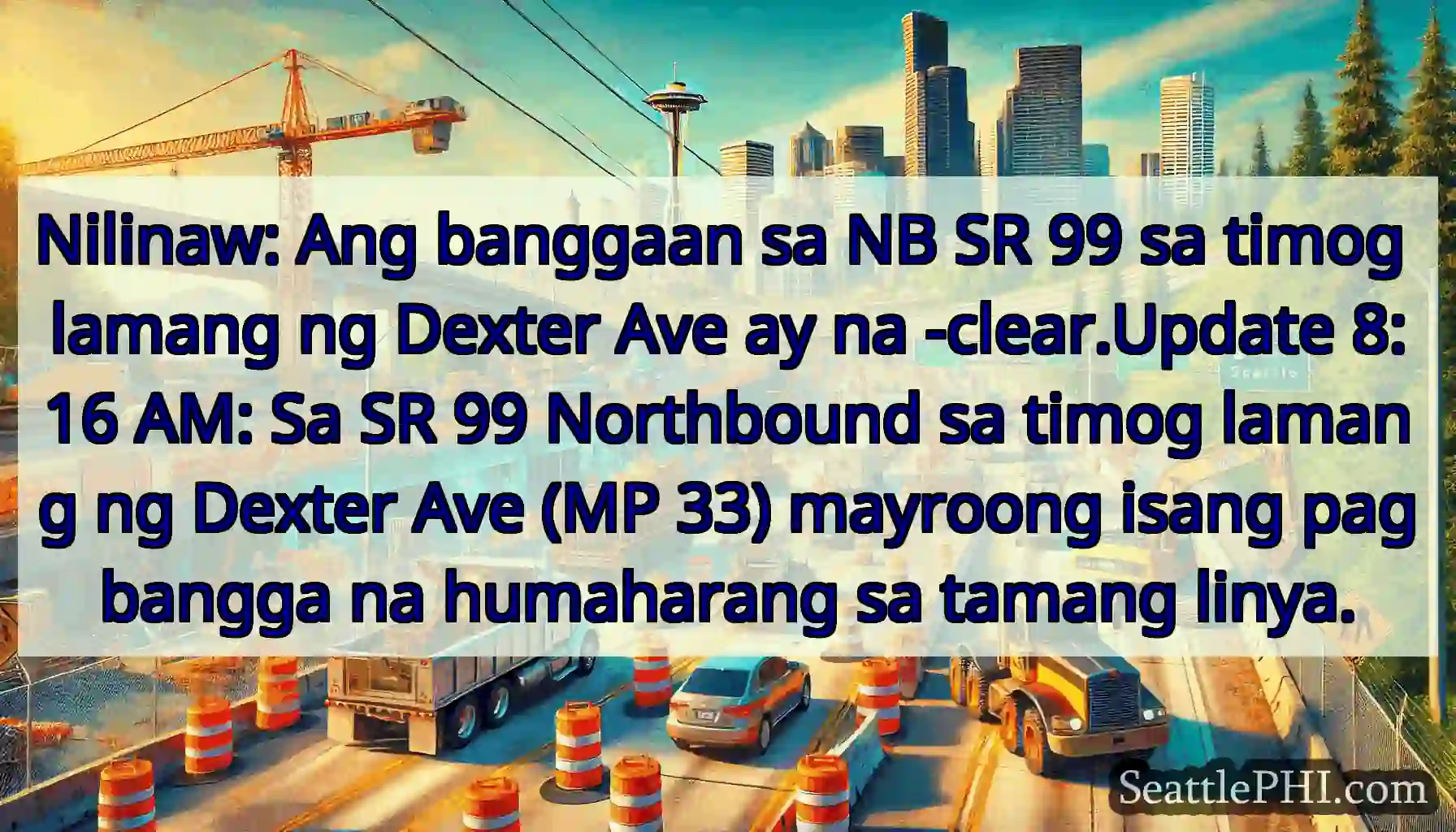 Nilinaw: Ang banggaan sa NB SR 99 sa timog lamang