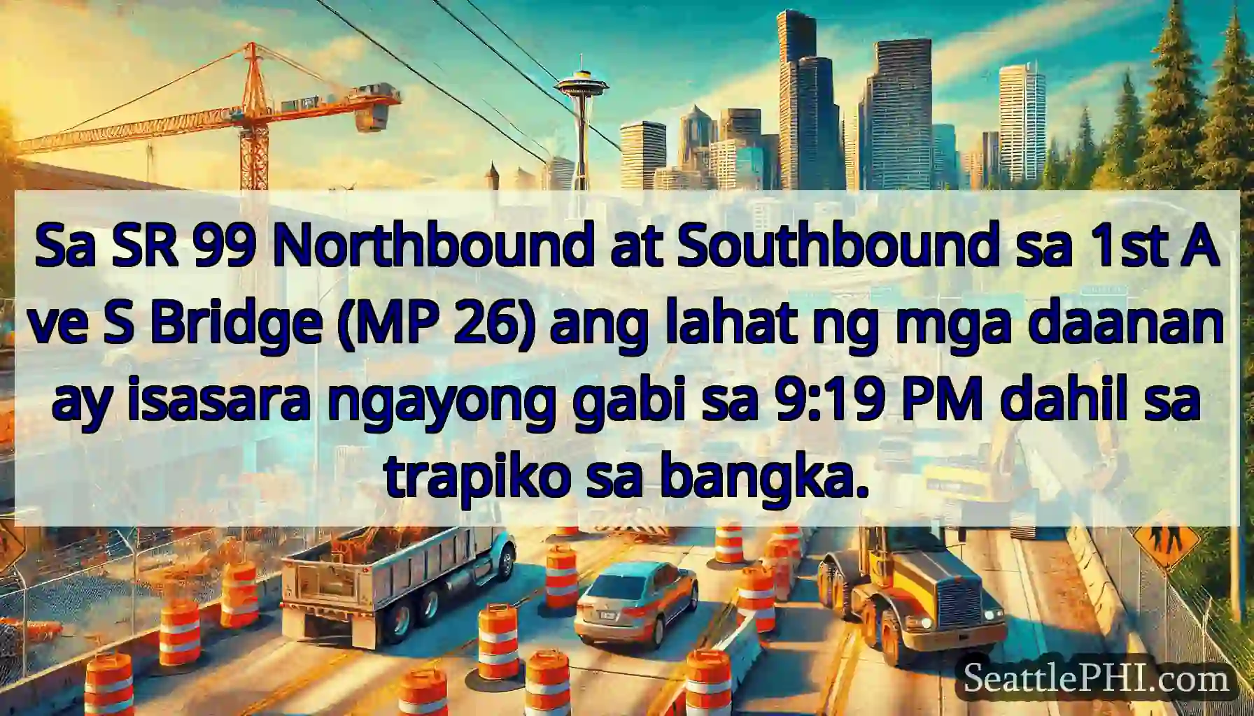 Sa SR 99 Northbound at Southbound sa 1st Ave S