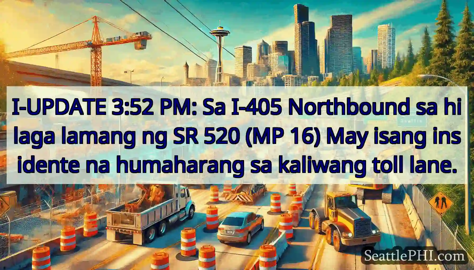 I-UPDATE 3:52 PM: Sa I-405 Northbound sa hilaga
