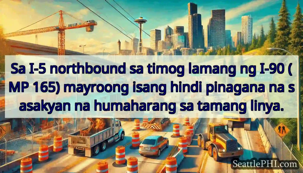Sa I-5 northbound sa timog lamang ng I-90 (MP