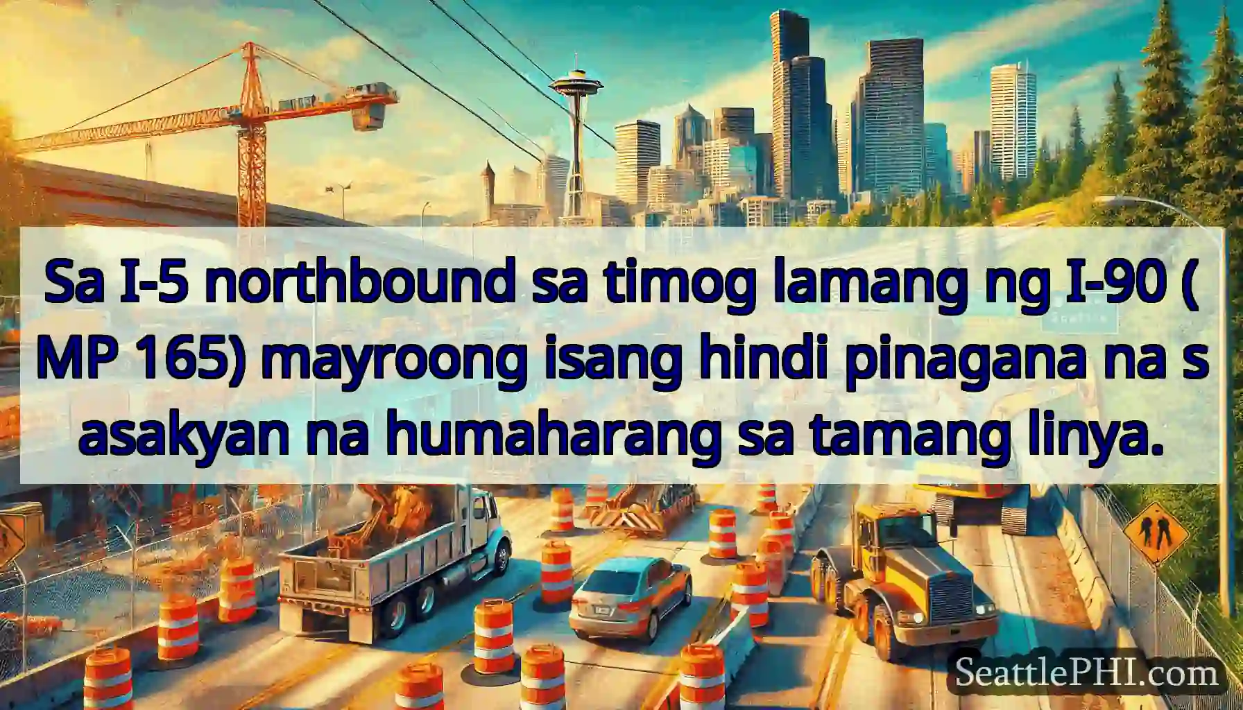 Sa I-5 northbound sa timog lamang ng I-90 (MP