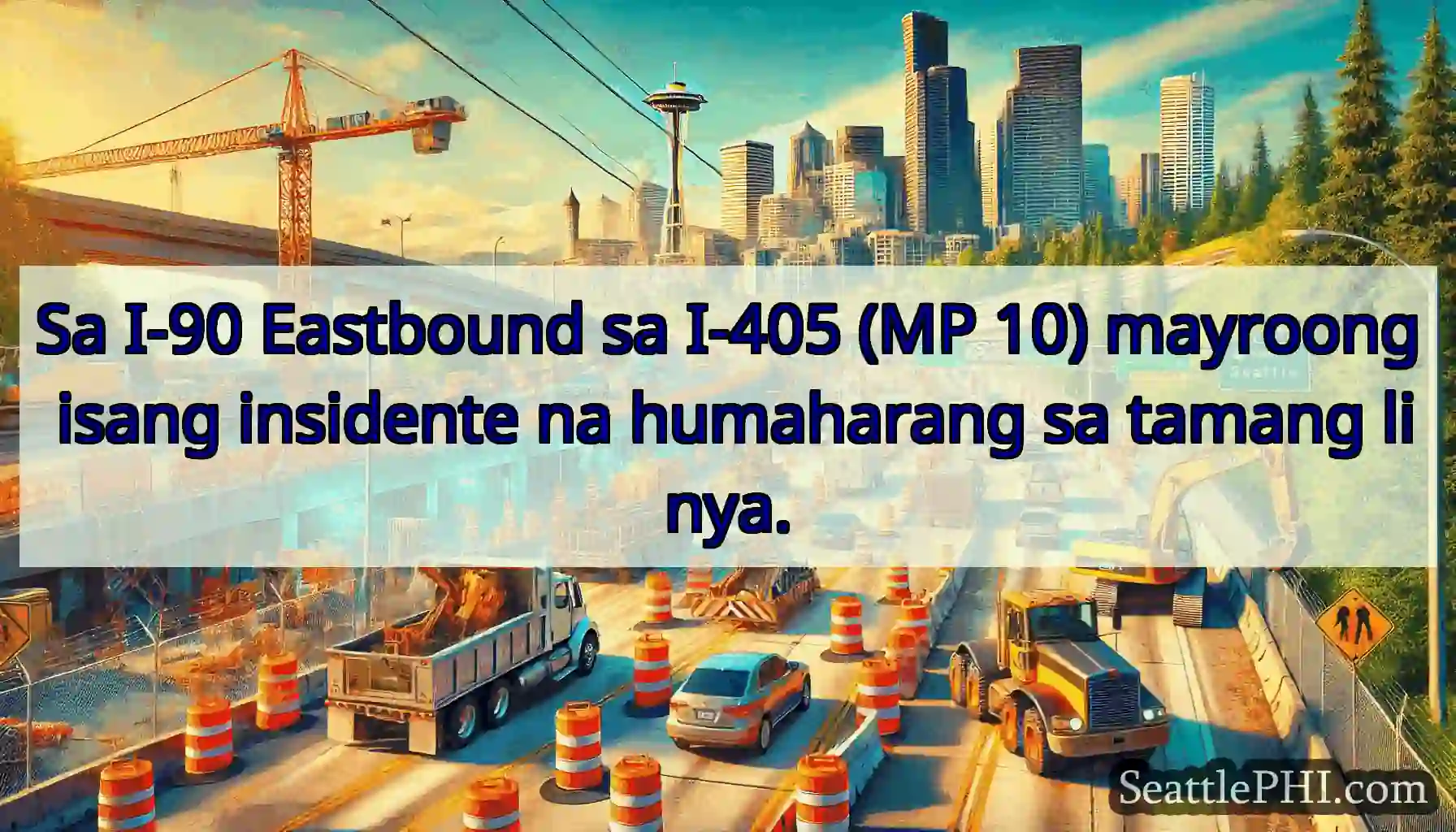 Sa I-90 Eastbound sa I-405 (MP 10) mayroong isang