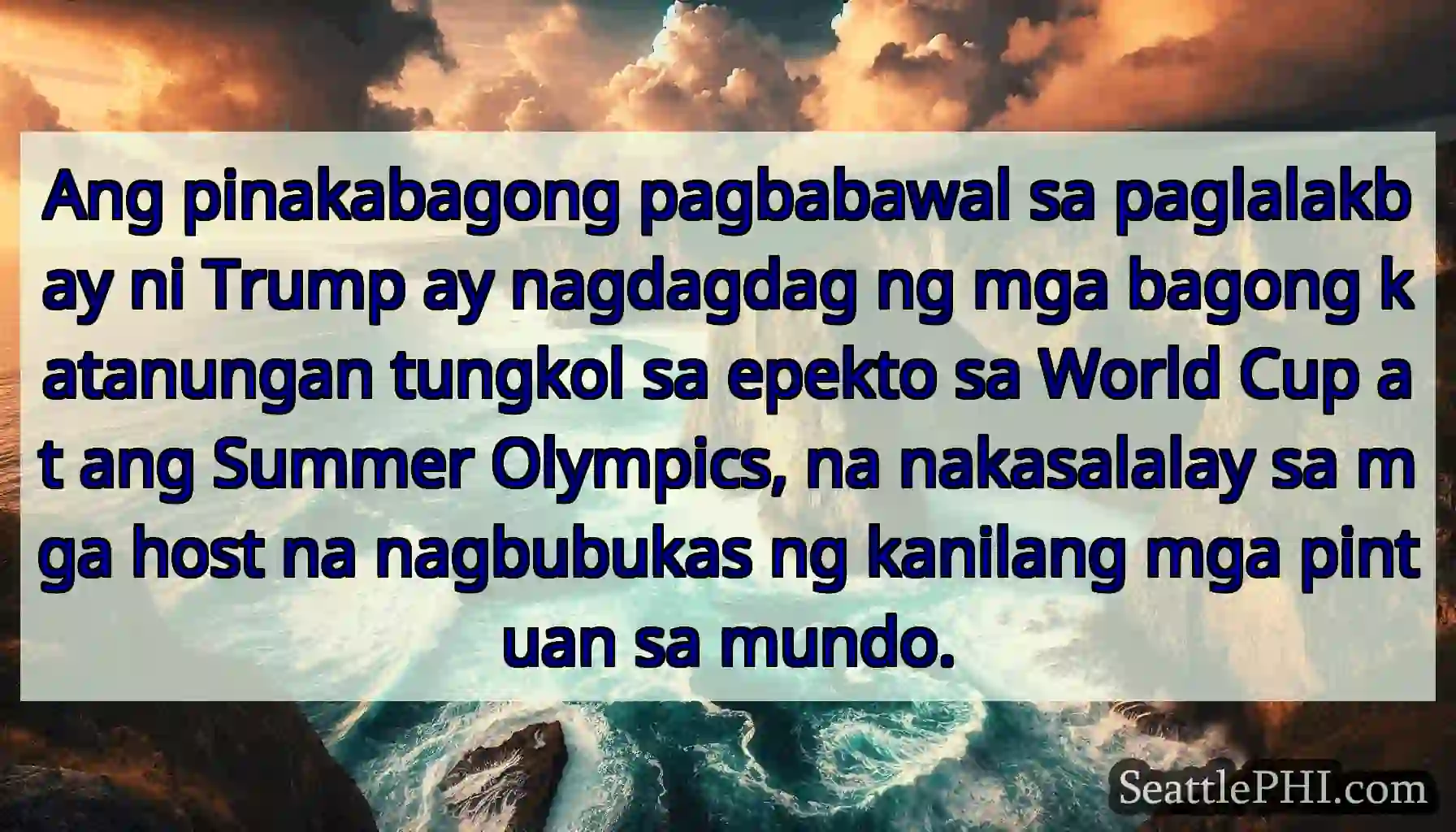 Ang pinakabagong pagbabawal sa paglalakbay ni