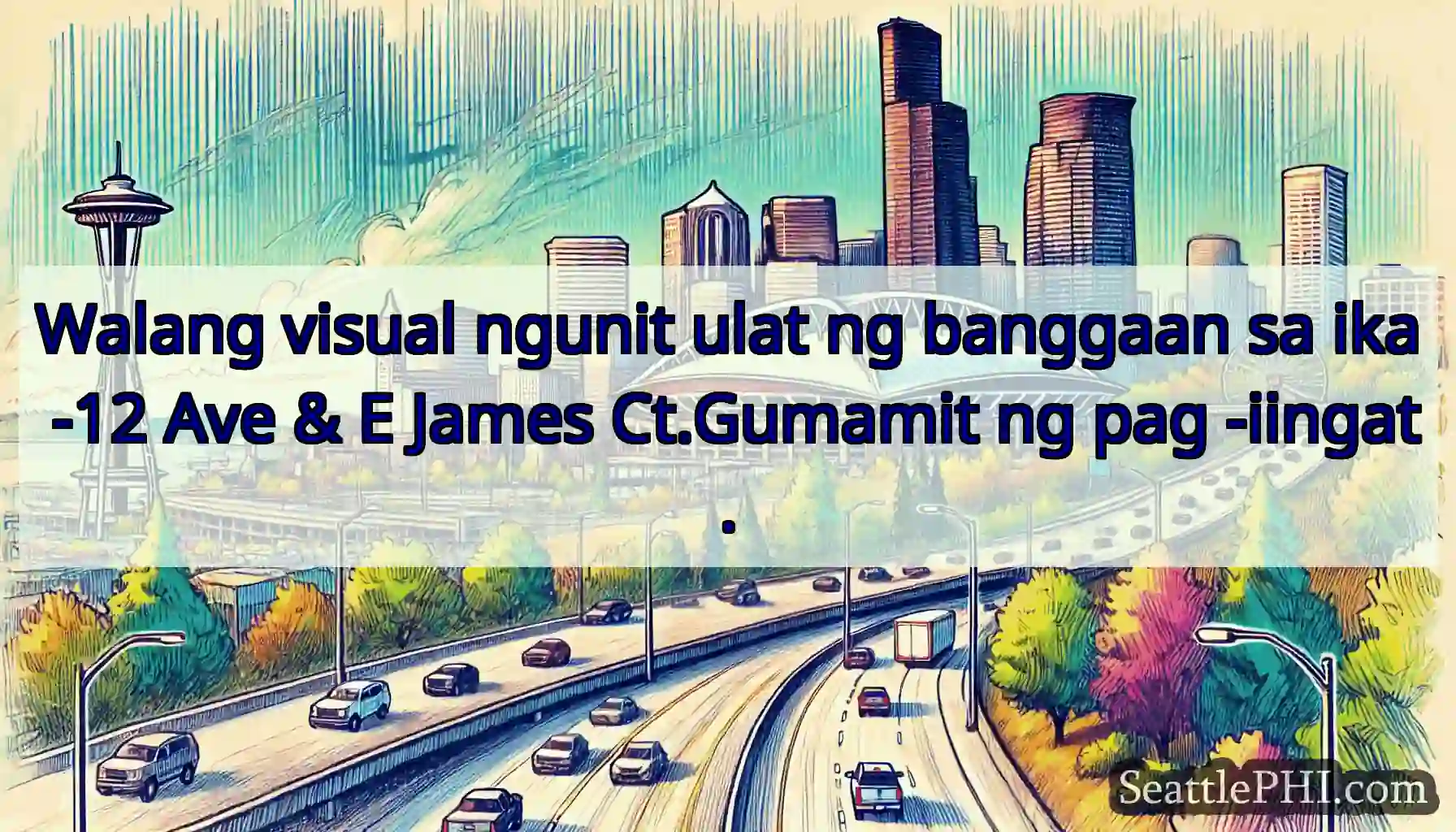 Walang visual ngunit ulat ng banggaan sa ika -12