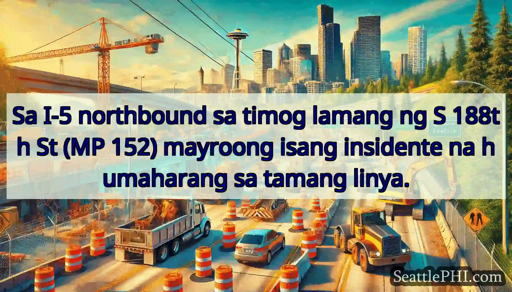 Sa I-5 northbound sa timog lamang ng S 188th St