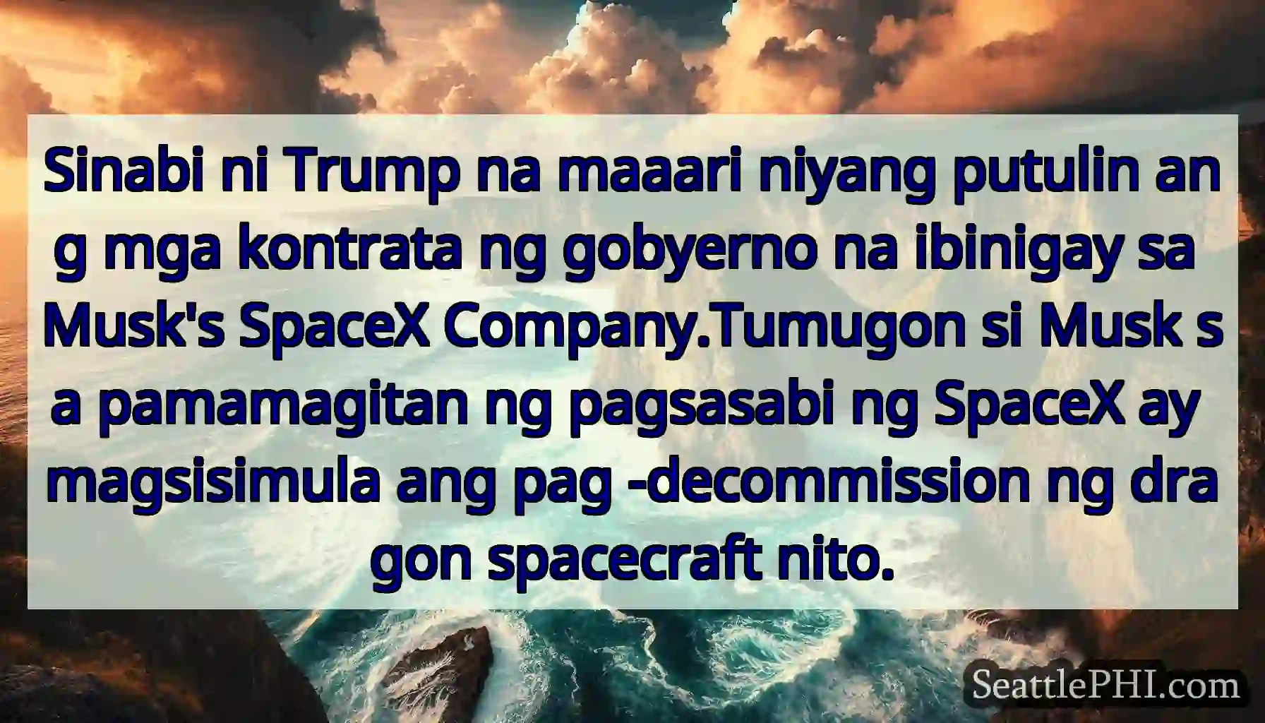 Sinabi ni Trump na maaari niyang putulin ang mga