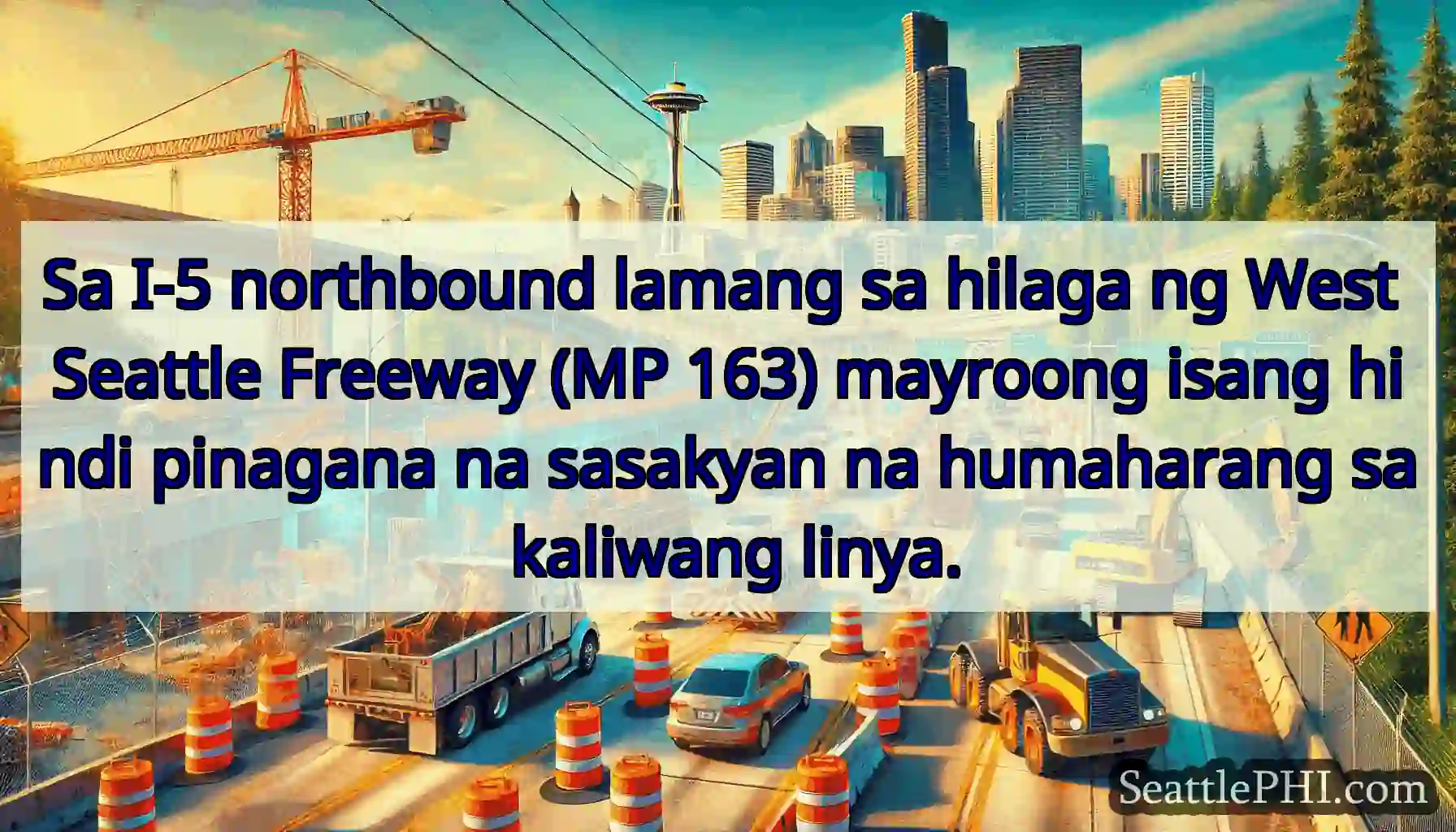 Sa I-5 northbound lamang sa hilaga ng West