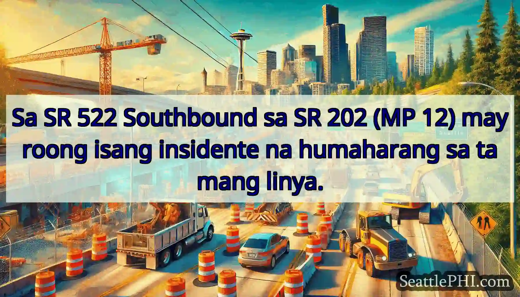 Sa SR 522 Southbound sa SR 202 (MP 12) mayroong