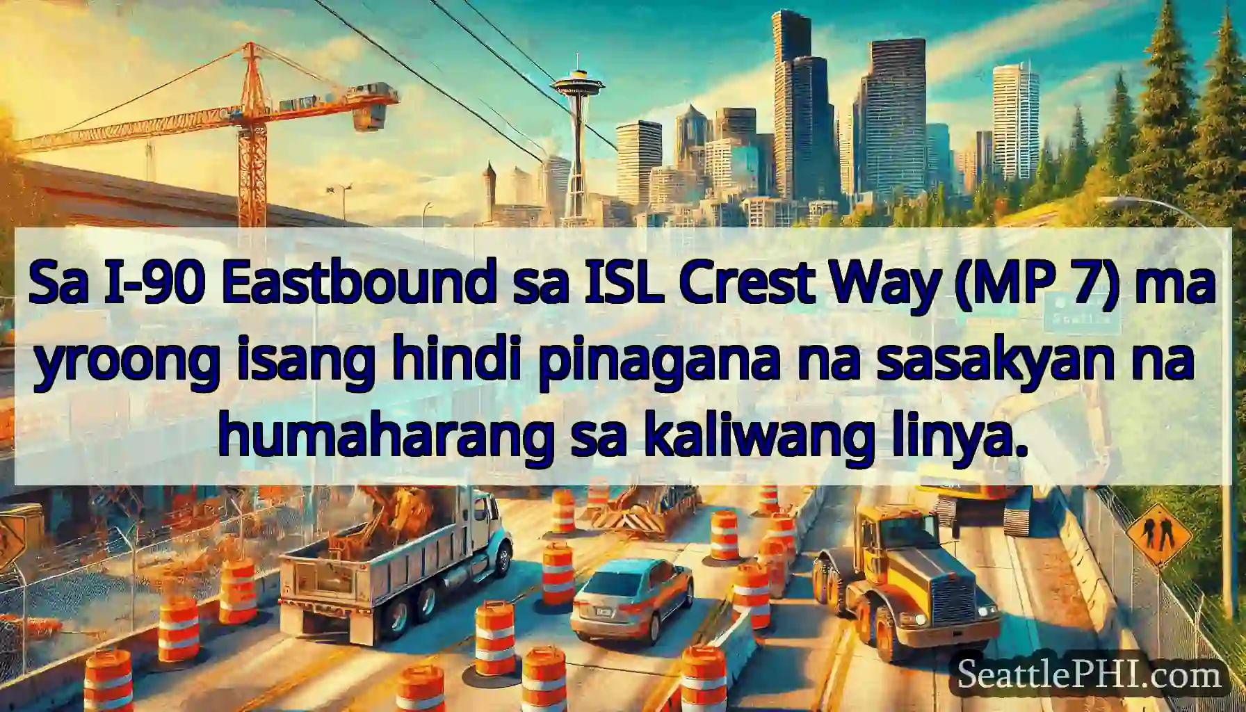 Sa I-90 Eastbound sa ISL Crest Way (MP 7)