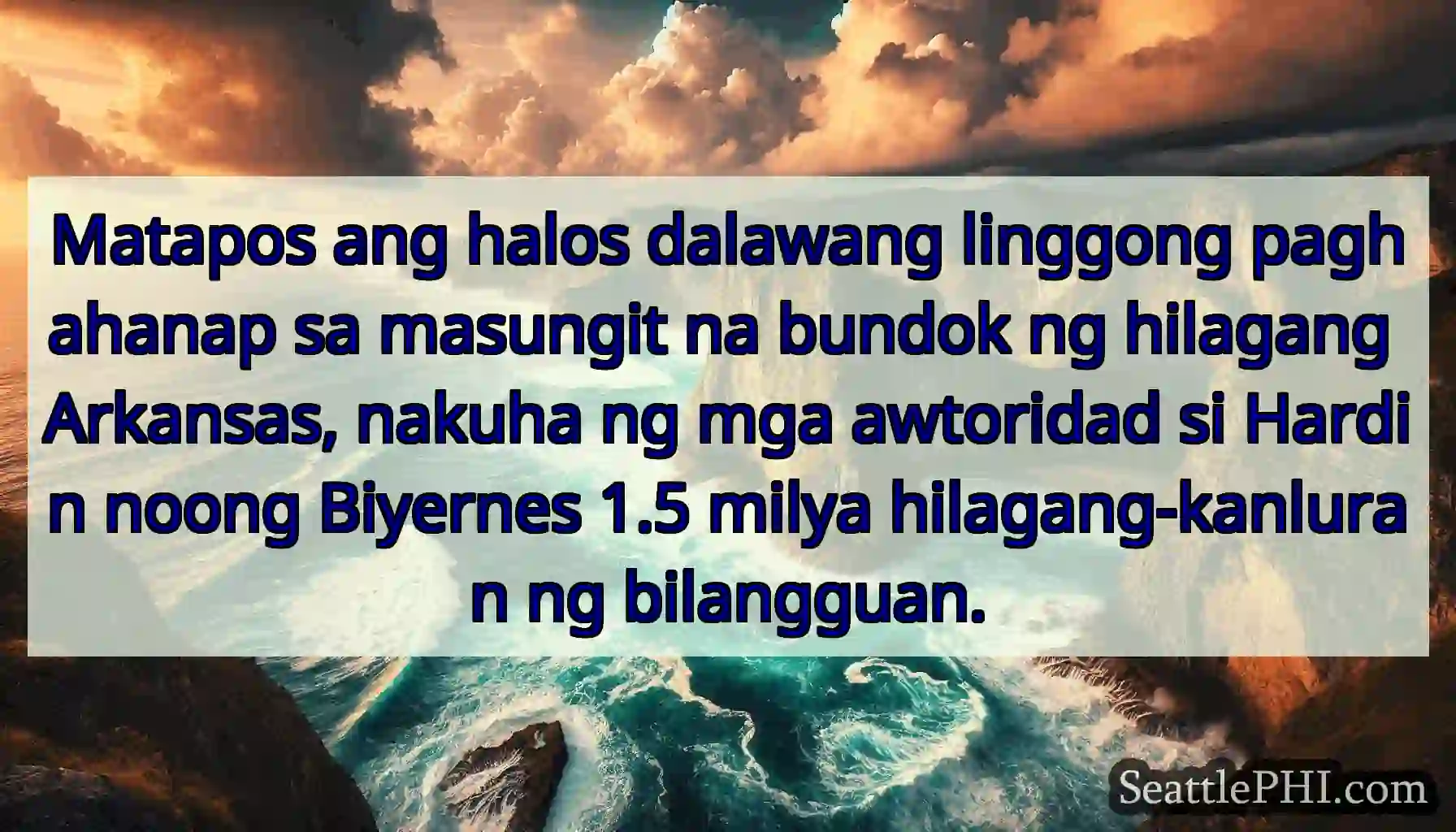 Matapos ang halos dalawang linggong paghahanap sa