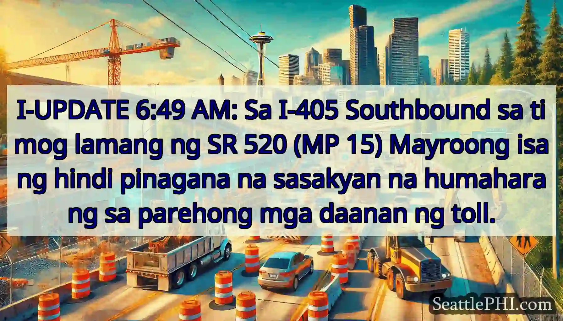 I-UPDATE 6:49 AM: Sa I-405 Southbound sa timog