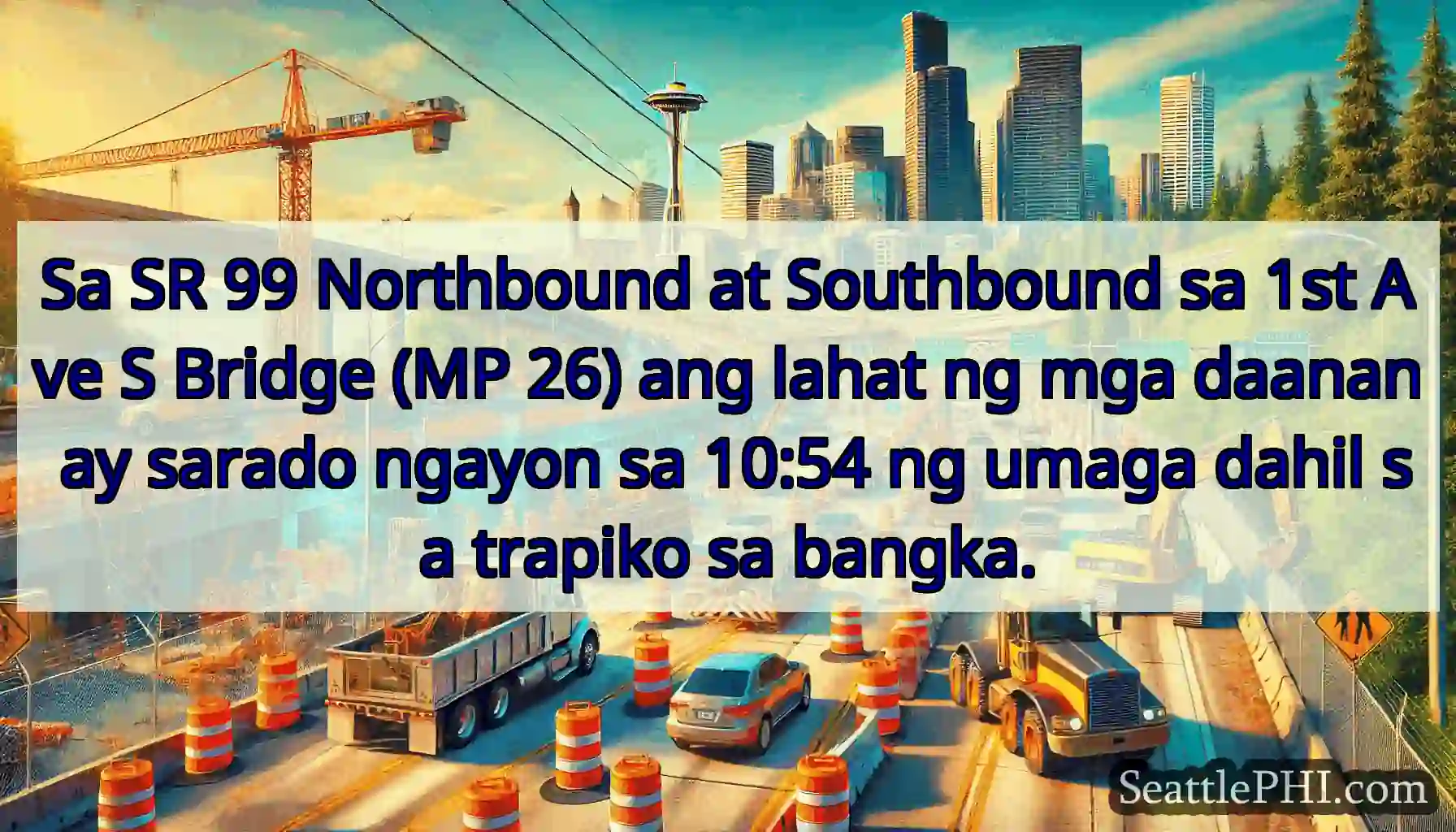 Sa SR 99 Northbound at Southbound sa 1st Ave S