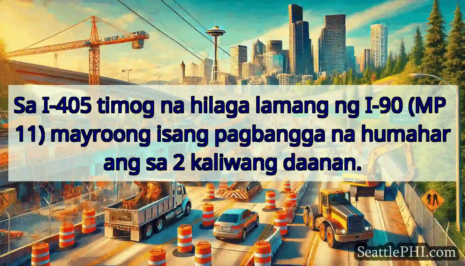 Sa I-405 timog na hilaga lamang ng I-90 (MP 11)