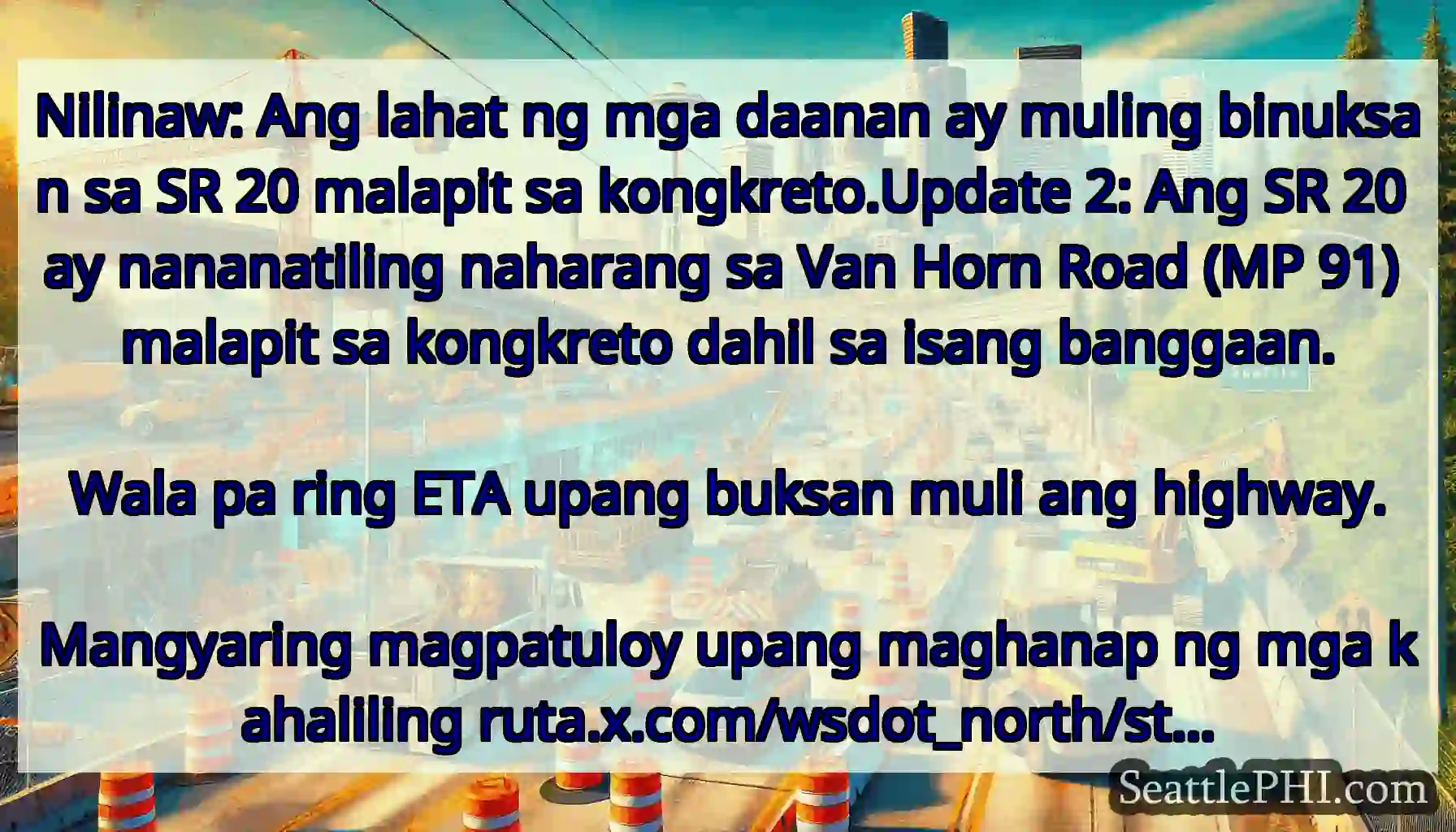 Nilinaw: Ang lahat ng mga daanan ay muling