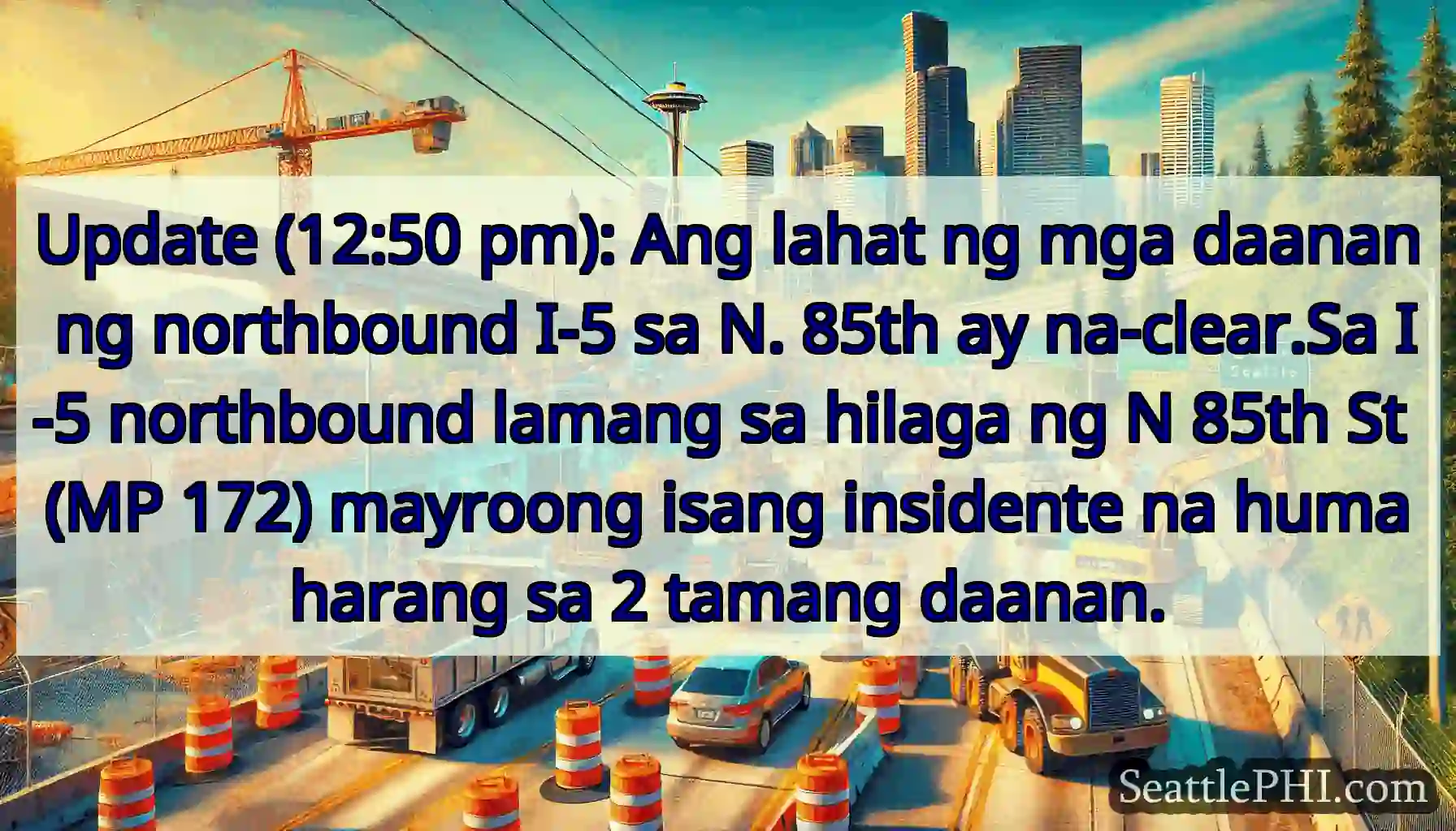 Update (12:50 pm): Ang lahat ng mga daanan ng