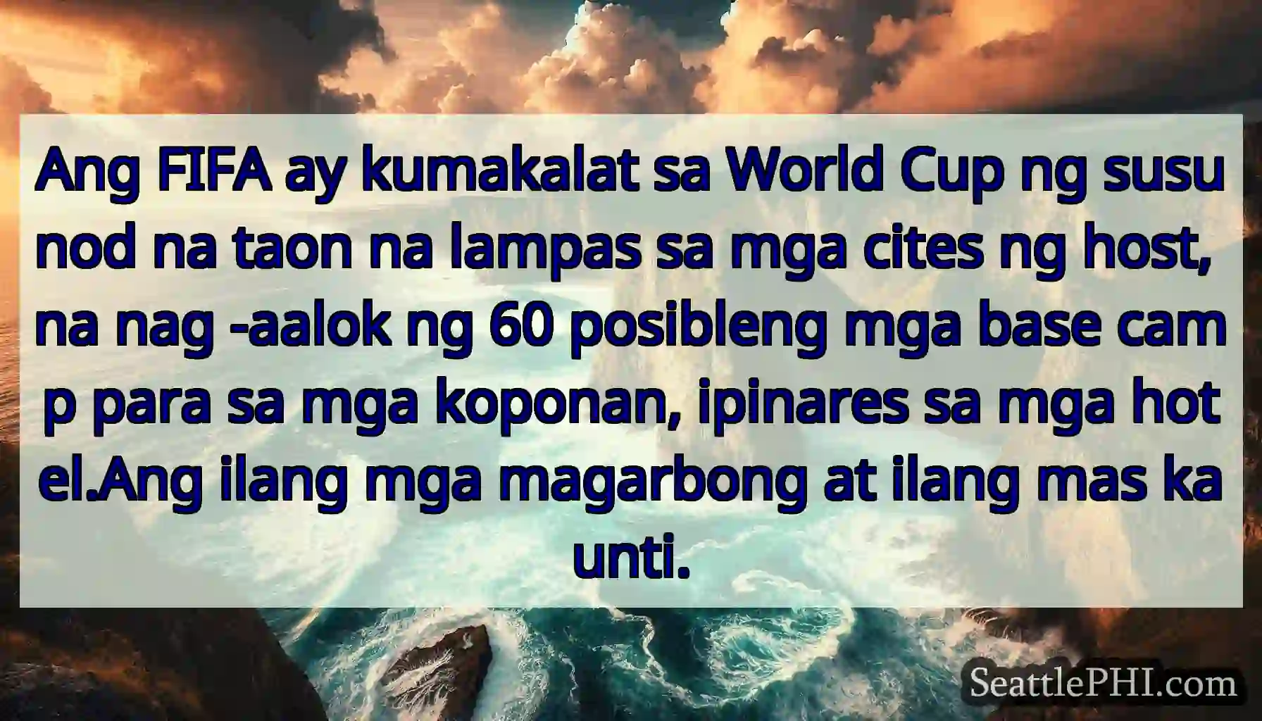 Ang FIFA ay kumakalat sa World Cup ng susunod na