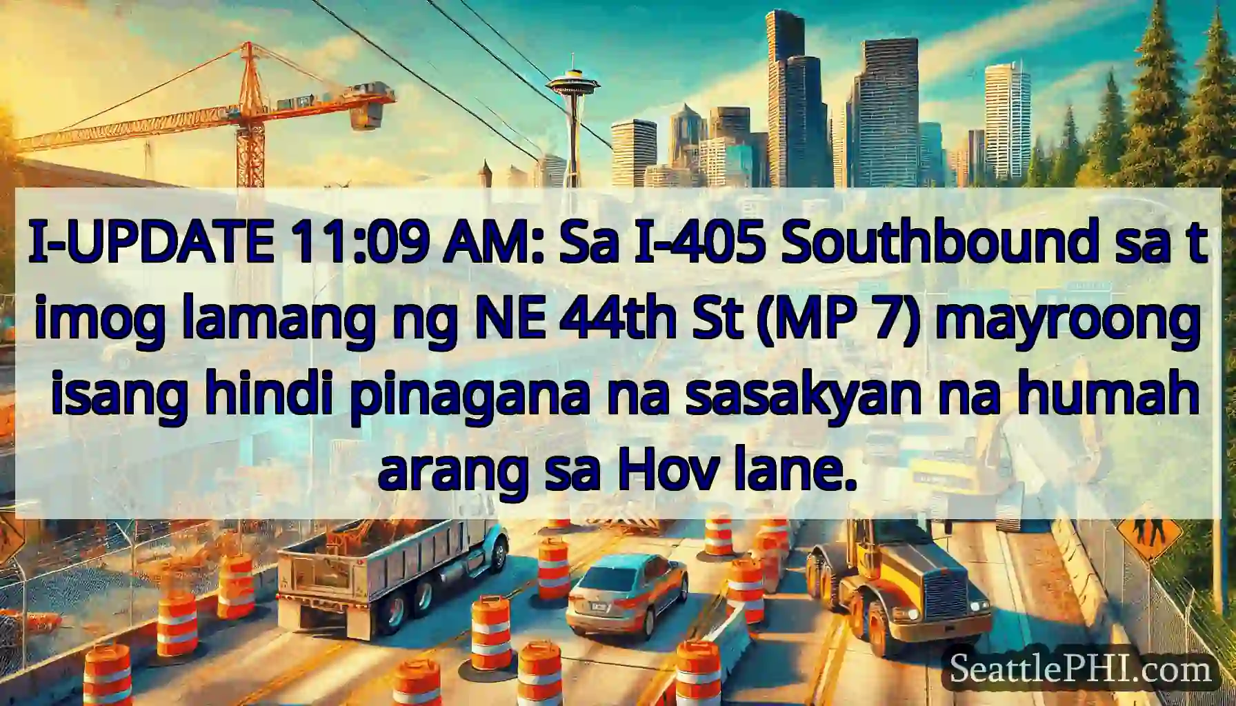 I-UPDATE 11:09 AM: Sa I-405 Southbound sa timog
