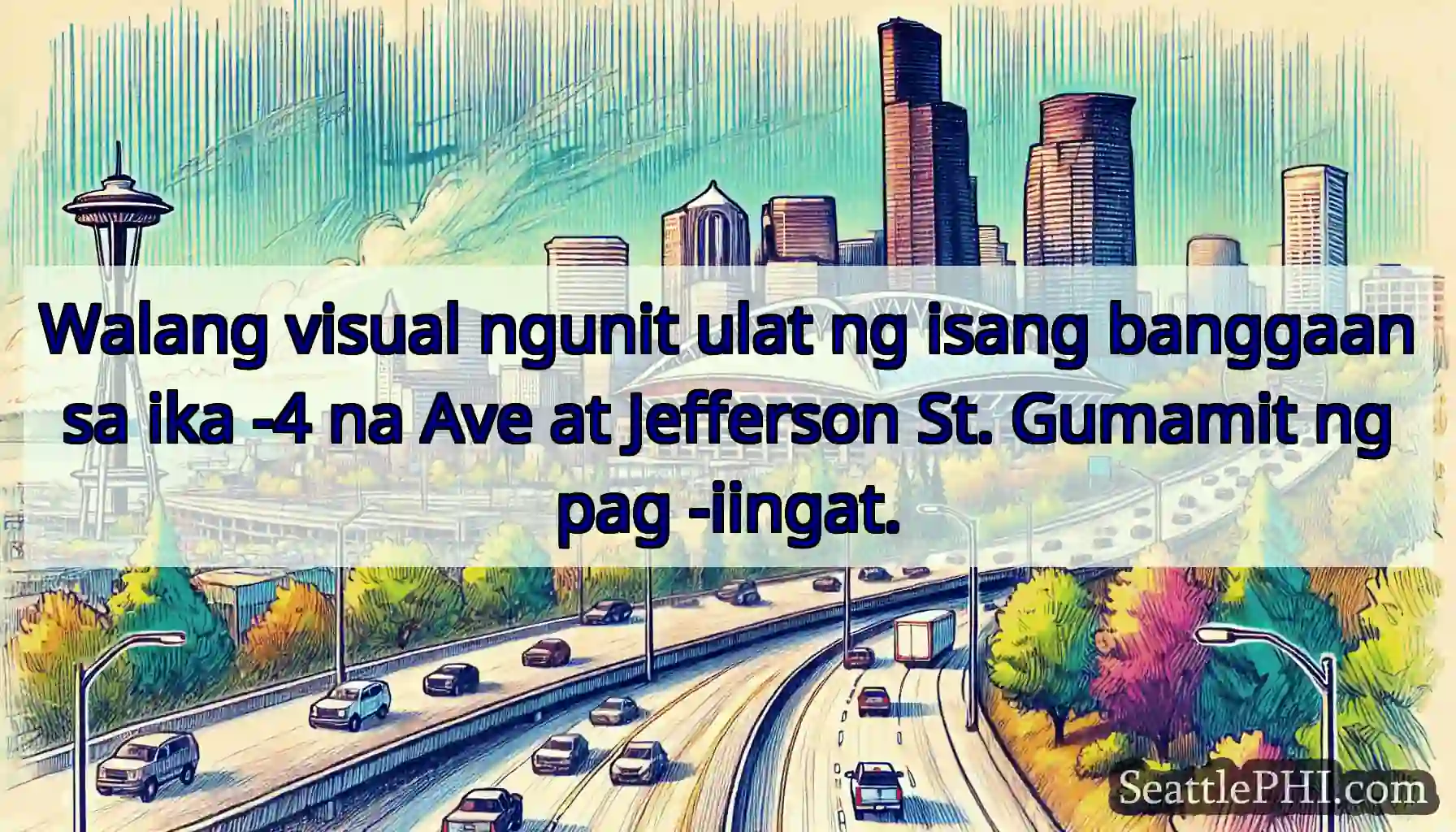 Walang visual ngunit ulat ng isang banggaan sa