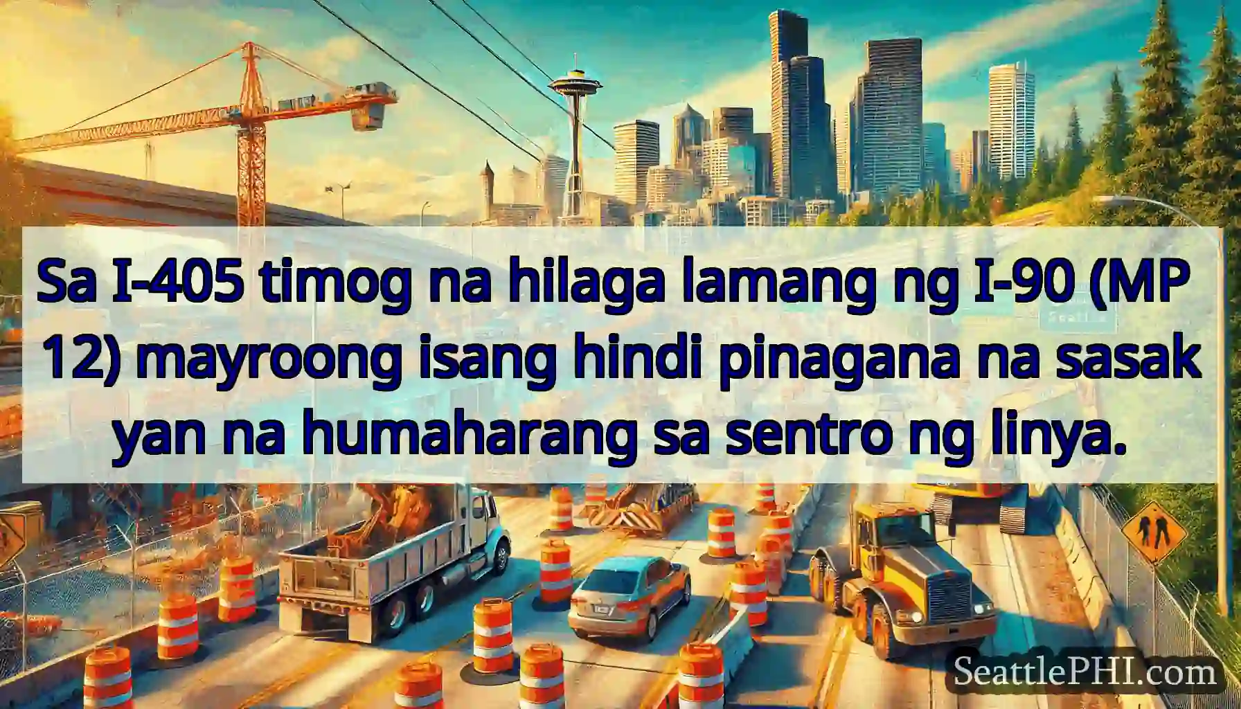 Sa I-405 timog na hilaga lamang ng I-90 (MP 12)