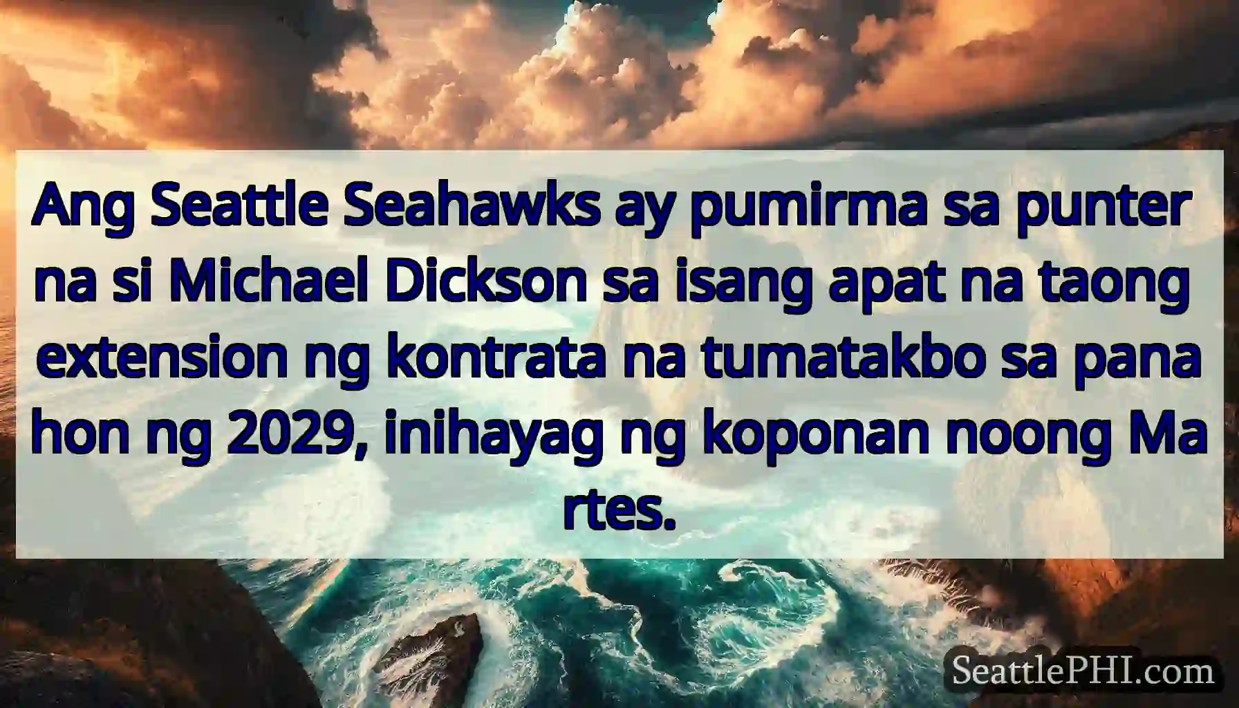 Ang Seattle Seahawks ay pumirma sa punter na si