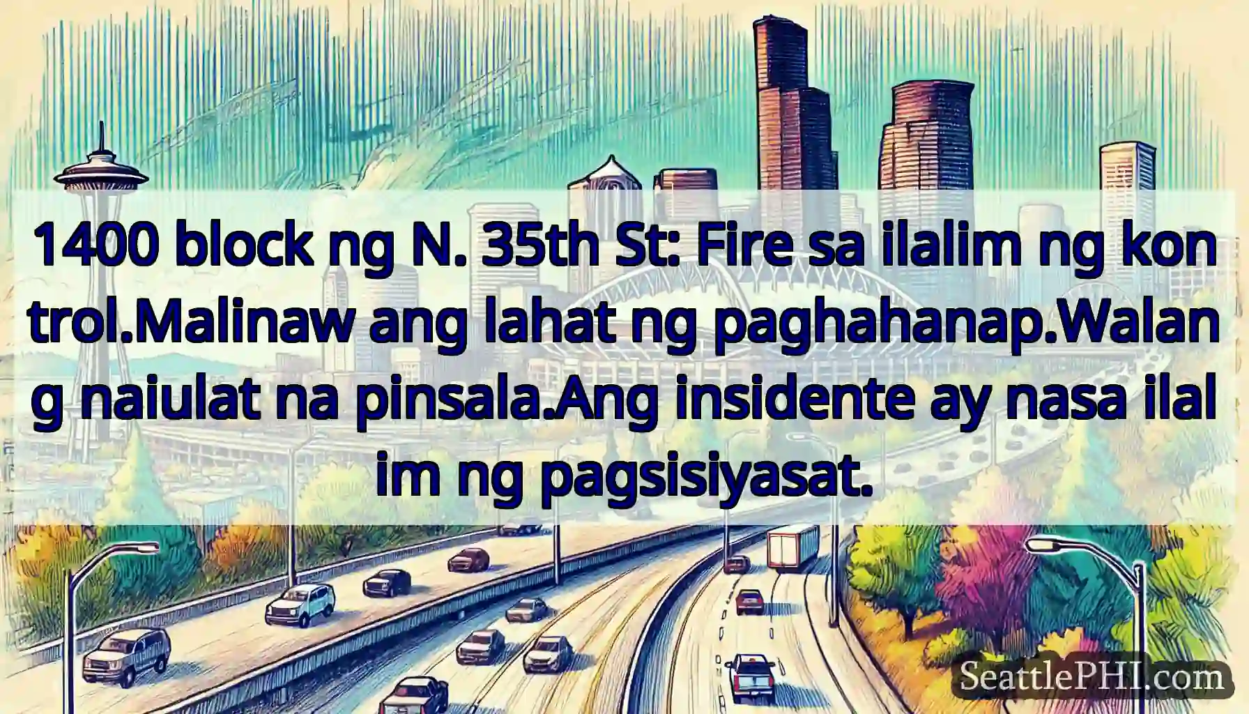 1400 block ng N. 35th St: Fire sa ilalim ng