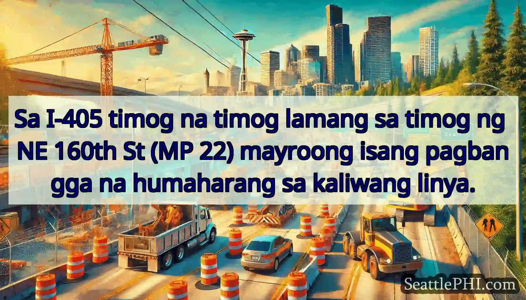 Sa I-405 timog na timog lamang sa timog ng NE