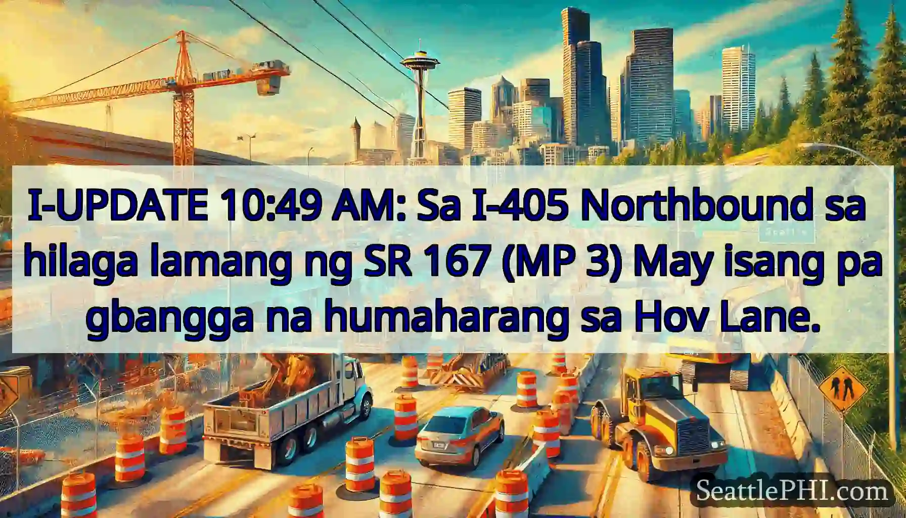 I-UPDATE 10:49 AM: Sa I-405 Northbound sa hilaga